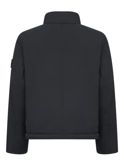 Stone Island Micro Twill Padded Jacket In Black