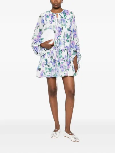 Aje Clover-print Mini Dress In Multi