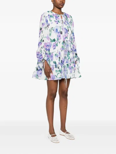 Aje Clover-print Mini Dress In Multi