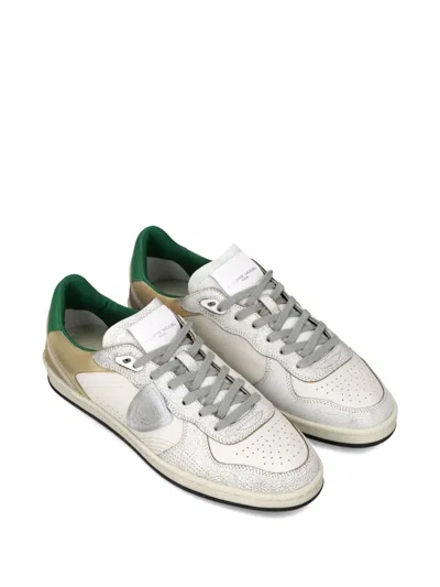 Philippe Model Nice Sneakers Aus Strukturiertem Leder In White