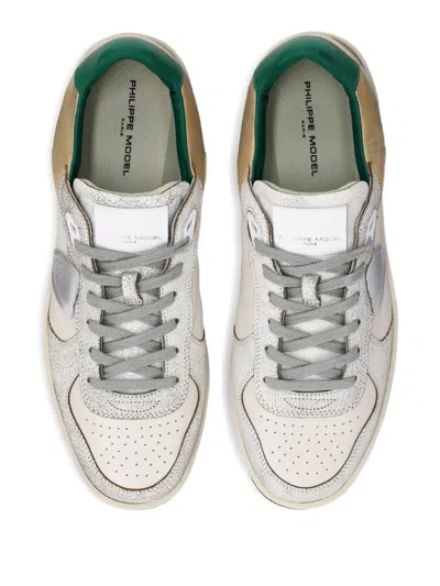 Philippe Model Nice Sneakers Aus Strukturiertem Leder In White