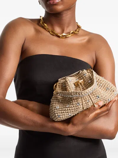 Jimmy Choo Cinch S Raffia Shoulder Bag