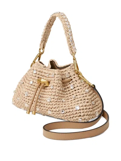 Jimmy Choo Cinch S Raffia Shoulder Bag