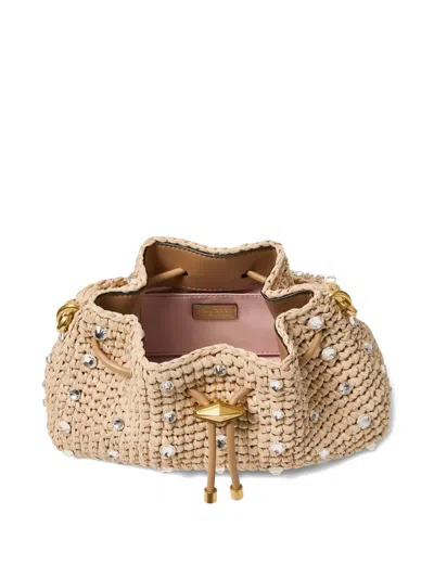 Jimmy Choo Cinch S Raffia Shoulder Bag
