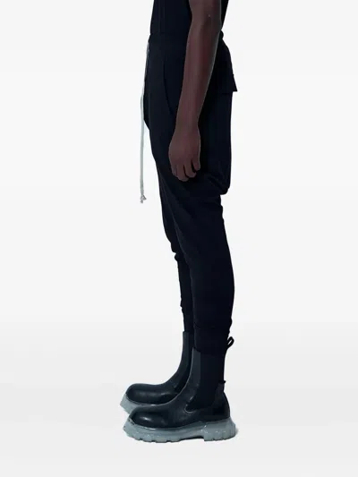 Rick Owens X Champion Logo-embroidered Organic Cotton Track Pants In Black