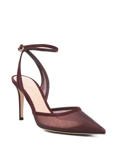Gianvito Rossi 100mm Suede Heeled Pumps In Brown