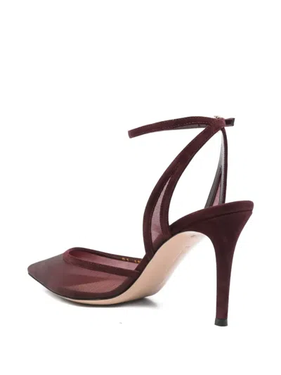 Gianvito Rossi 100mm Suede Heeled Pumps In Brown