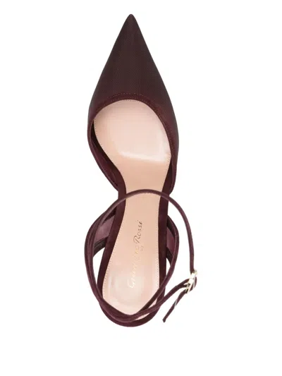 Gianvito Rossi 100mm Suede Heeled Pumps In Brown