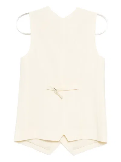 Tibi Tropical Easy Vest In Neutral