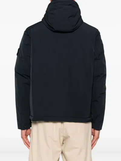 Stone Island Soft Shell-r Padded Jacket In Blue