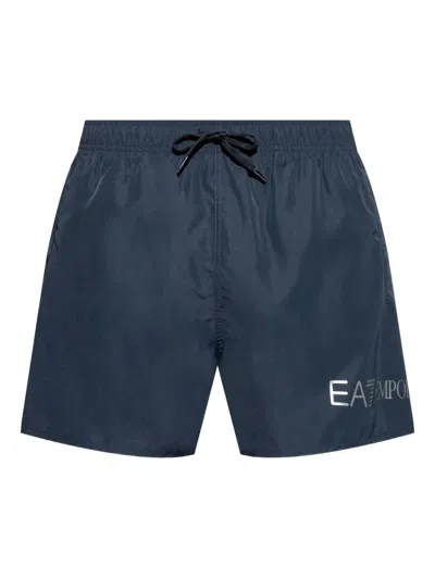 Ea7 Boxer Beachwear In Blue