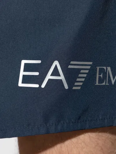 Ea7 Boxer Beachwear In Blue