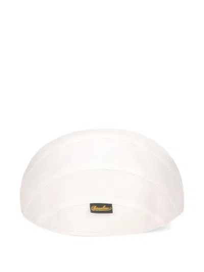 Borsalino Vincenzo Textured Cap In White