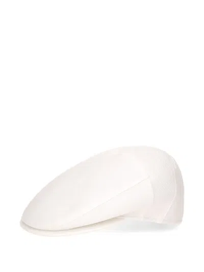 Borsalino Vincenzo Textured Cap In White