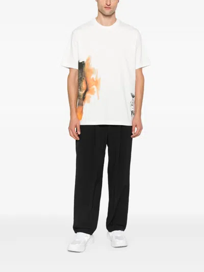 Y-3 Adidas Short Sleeve T-shirt In White