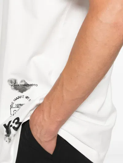 Y-3 Adidas Short Sleeve T-shirt In White