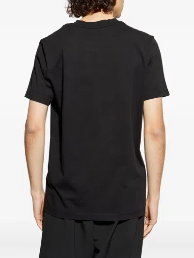 Moncler Soft Cotton Short Sleeve Crew Neck T-shirt In Black