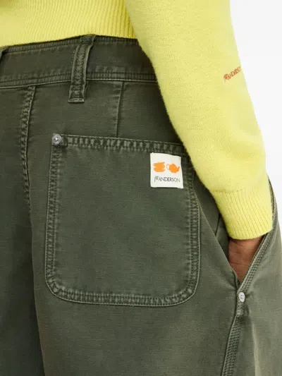 Jw Anderson Twisted-seam Trousers In Green