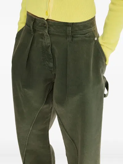 Jw Anderson Twisted-seam Trousers In Green