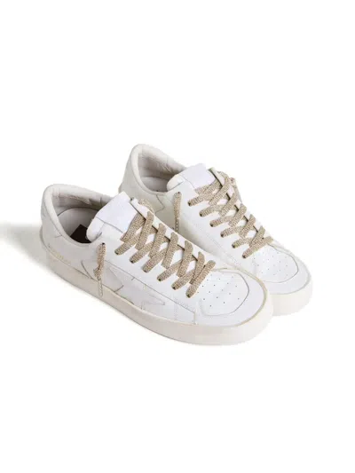 Golden Goose Lurex Laces In Neutral