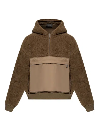 Dsquared2 Fleece Hoodie In Brown
