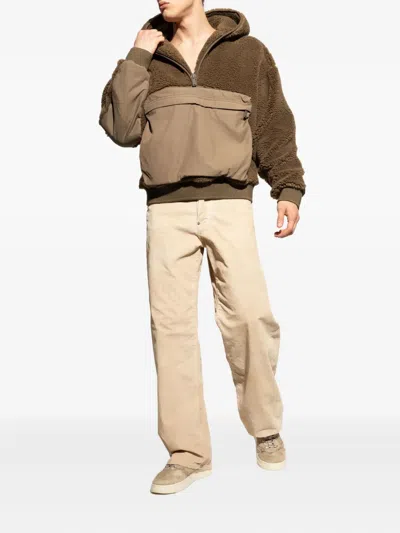Dsquared2 Fleece Hoodie In Brown