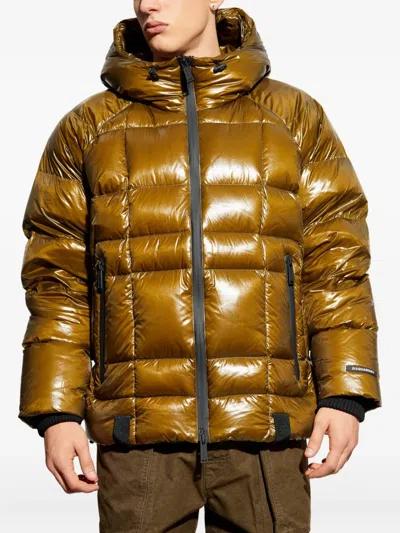 Dsquared2 Logo-patch Down Jacket In Brown