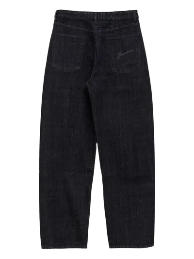 Jacquemus Le De-nimes Button-fastening Panelled Jeans In Black