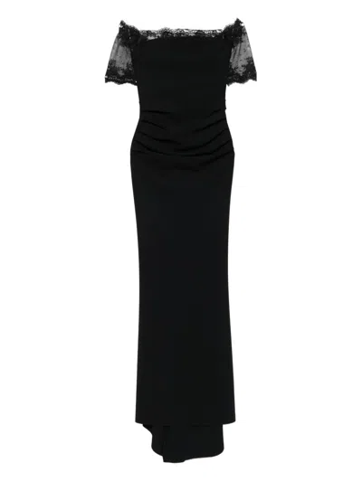 Chiara Boni La Petite Robe V-neck Ruched Maxi Dress In Black