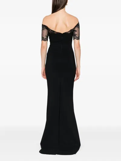 Chiara Boni La Petite Robe V-neck Ruched Maxi Dress In Black