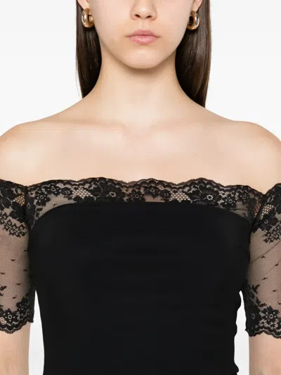 Chiara Boni La Petite Robe V-neck Ruched Maxi Dress In Black