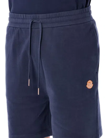 Moncler Donald Glover Cotton Sweatshorts In Blue