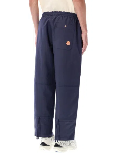 Moncler Donald Glover Cotton Gabardine Trousers In Blue