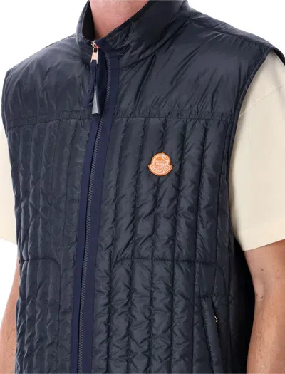 Moncler Donald Glover Tangerine Down Vest In Blue