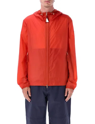 Moncler Donald Glover Hamlin Hooded Windbraker In Red