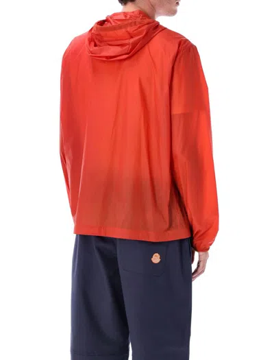 Moncler Donald Glover Hamlin Hooded Windbraker In Red