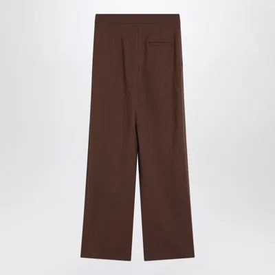Loulou Studio Brown Wide Pants In Wool