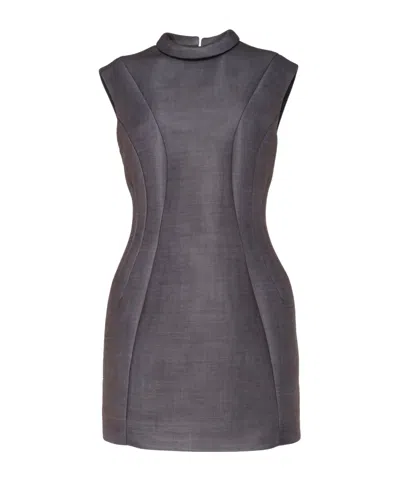 Philosophy Di Lorenzo Serafini Panelled Mini Dress In Gray