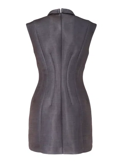 Philosophy Di Lorenzo Serafini Panelled Mini Dress In Gray