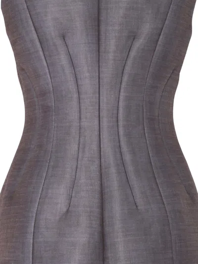 Philosophy Di Lorenzo Serafini Panelled Mini Dress In Gray
