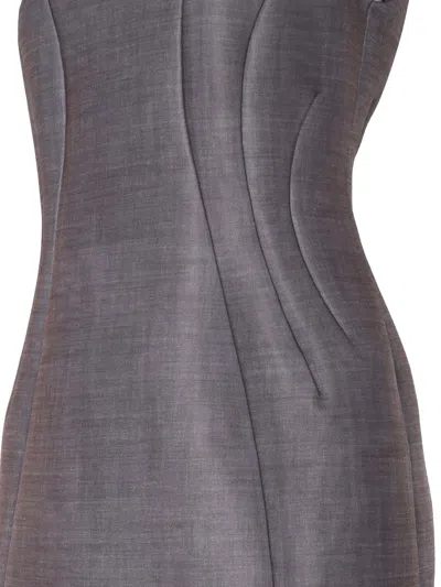 Philosophy Di Lorenzo Serafini Panelled Mini Dress In Gray