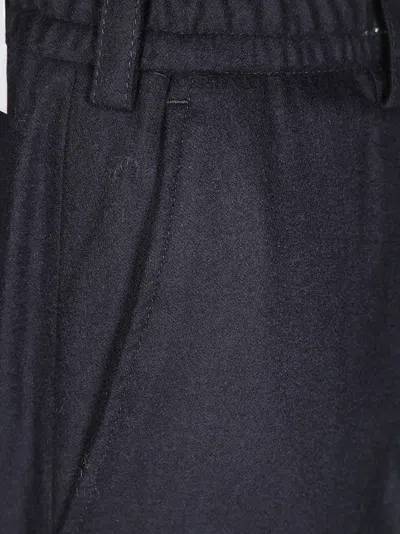 Pt01 Pantalone Rebel Wool Caschemier Brushed Flannel In Black