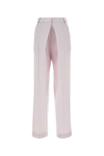 Low Classic Lilac Wool Pant In Pink