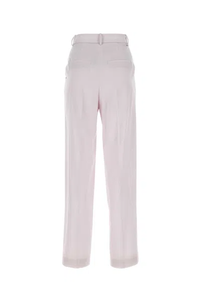Low Classic Lilac Wool Pant In Pink