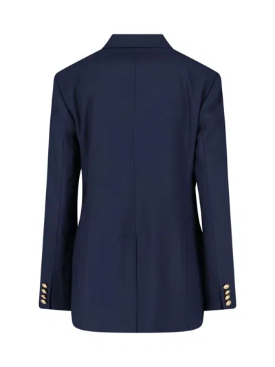 Polo Ralph Lauren Double Breasted Jersey Blazer In Blue