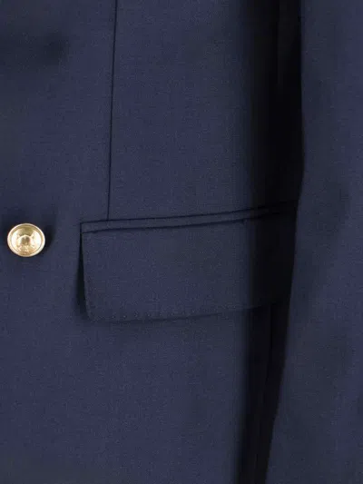 Polo Ralph Lauren Double Breasted Jersey Blazer In Blue