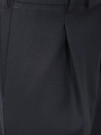 Pt Torino Navy Blue Cotton Blend Edge Chino Pant