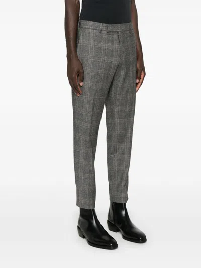 Pt01 Checked Trousers In Gray