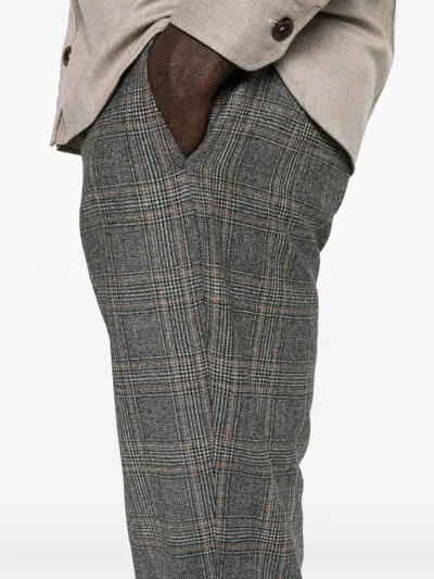 Pt01 Checked Trousers In Gray