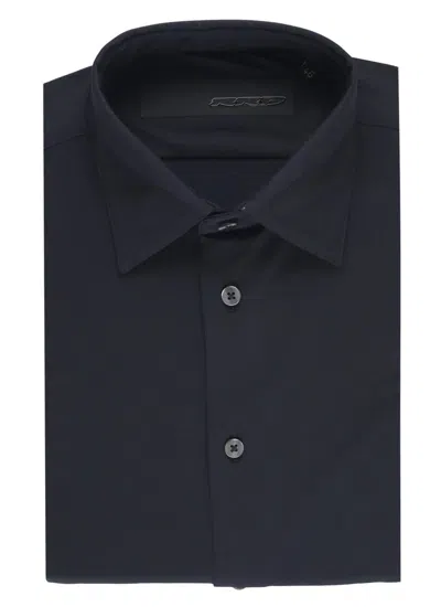 Rrd Oxford Jacquard Shirt In Black